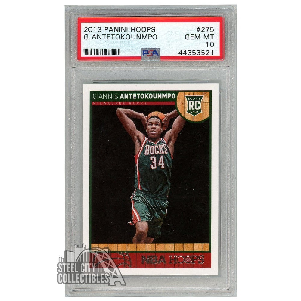 Giannis Antetokounmpo 2013-14 Panini Hoops Red Back Rookie Card #275 ...