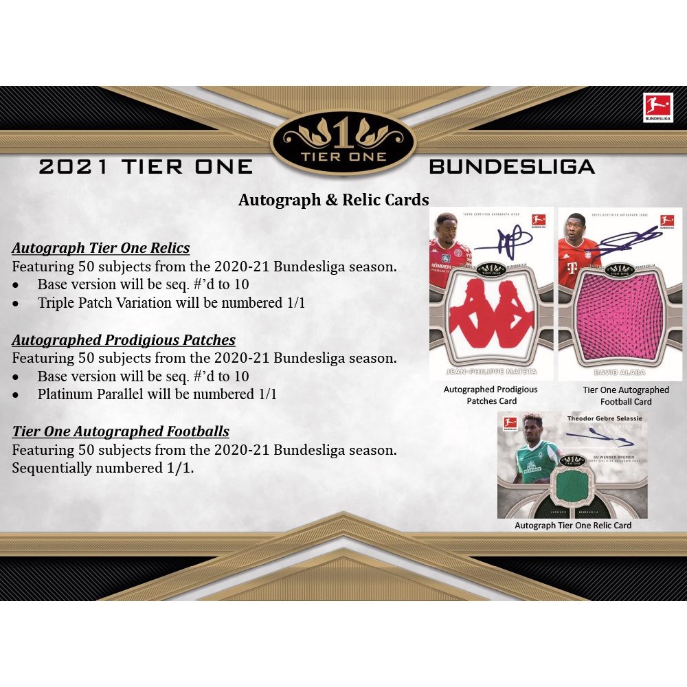 2021 Topps Tier One Bundesliga Soccer Hobby Box