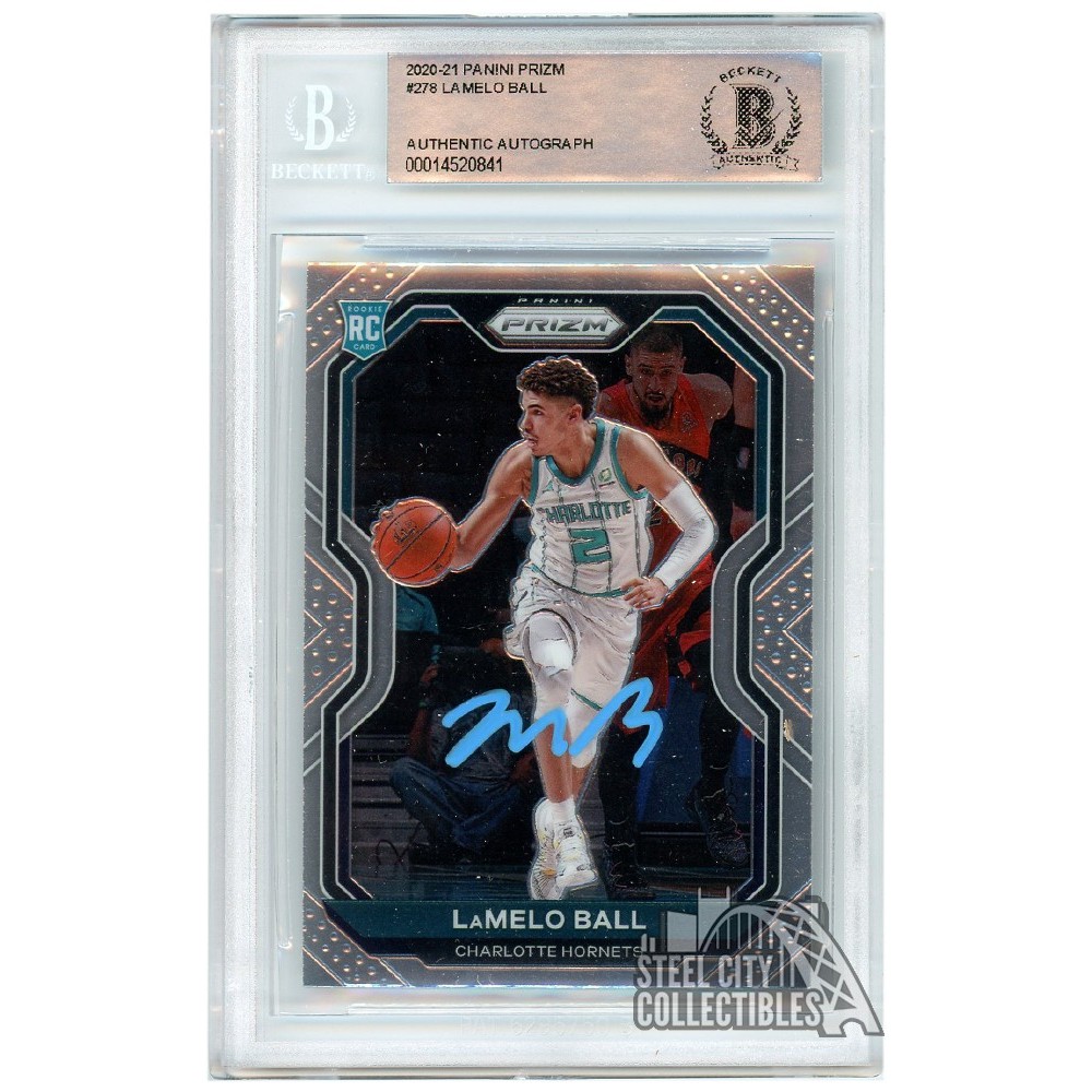 LaMelo Ball 202021 Panini Prizm Autograph RC Card 278 BAS (Light Blue