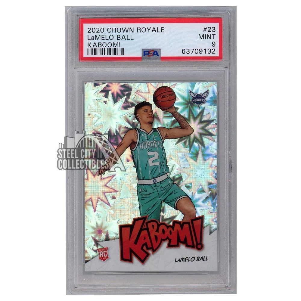 LaMelo Ball 202021 Panini Crown Royale Kaboom Rookie Card 23 PSA 9