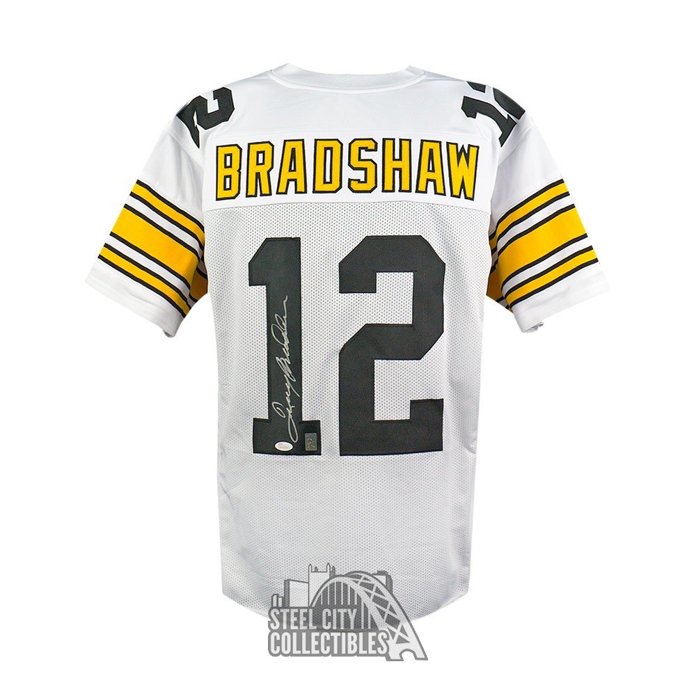 NFL STEELERS Terry Bradshaw Autographed White Jersey PSA/DNA