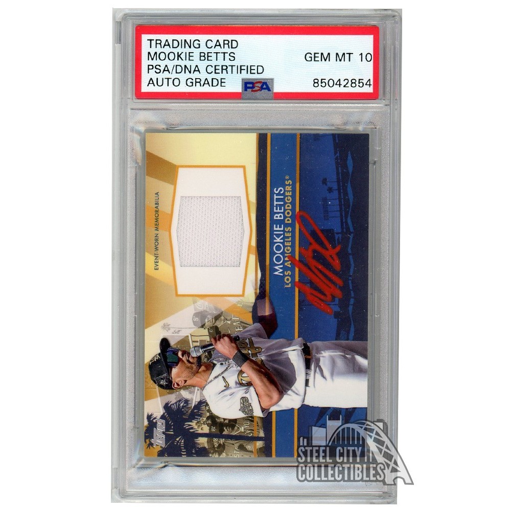 Mookie Betts Signed 2022 Topps Update All Star Stitches #ASSCMB (PSA)