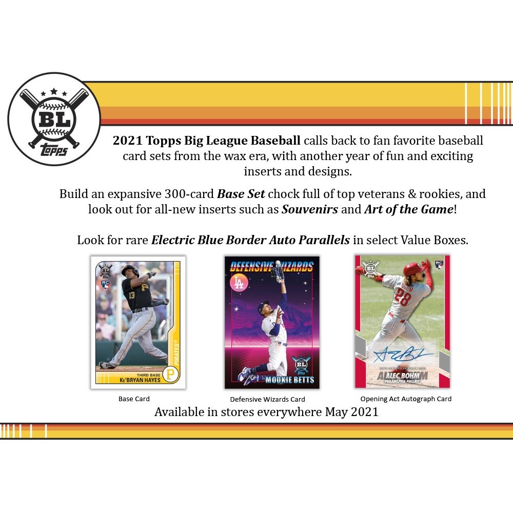 2021 Topps Big League Baseball 10 Pack Blaster Box | Steel City ...