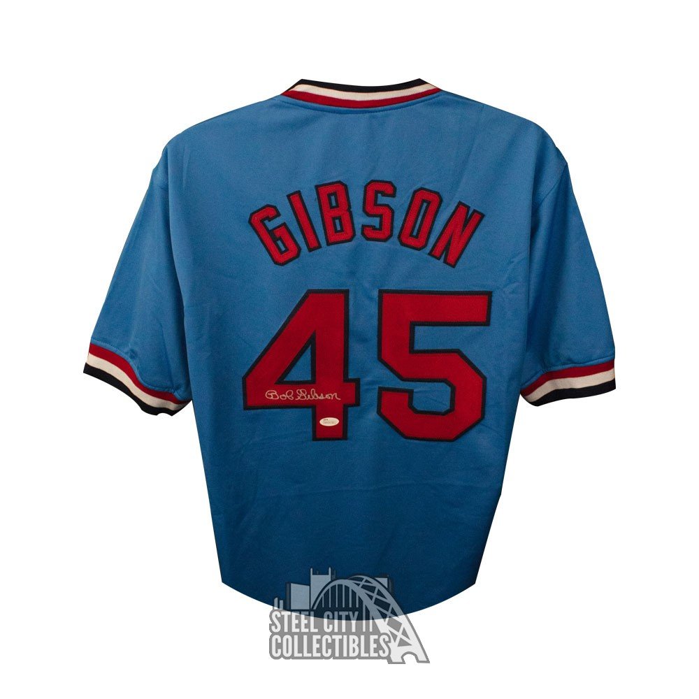 Bob Gibson Autographed St. Louis Custom Gibby Baseball Jersey - JSA COA