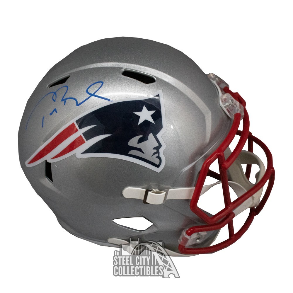 Tom Brady Signed New England Patriots Flash Speed Mini Helmet