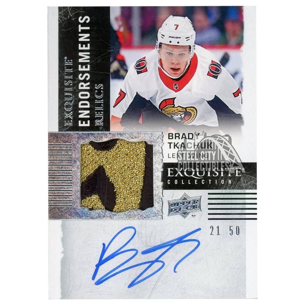 Brady Tkachuk 2018-19 Upper Deck The Cup Exquisite Endorsements 