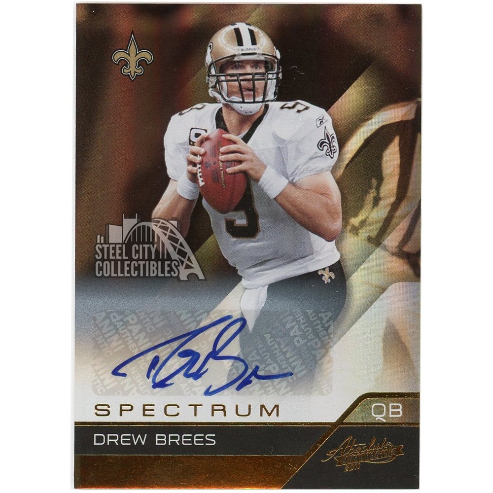 Drew Brees 2011 Panini Absolute Spectrum Gold Autograph Card #60 8/10 |  Steel City Collectibles