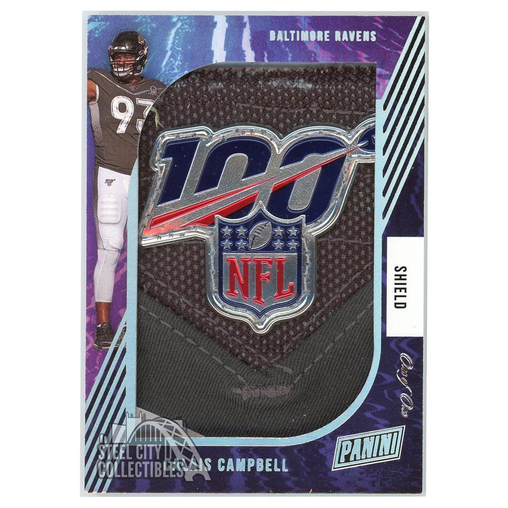 Calais Campbell 2021 Panini NFL Shield Logo Patch Card #CC 1/1