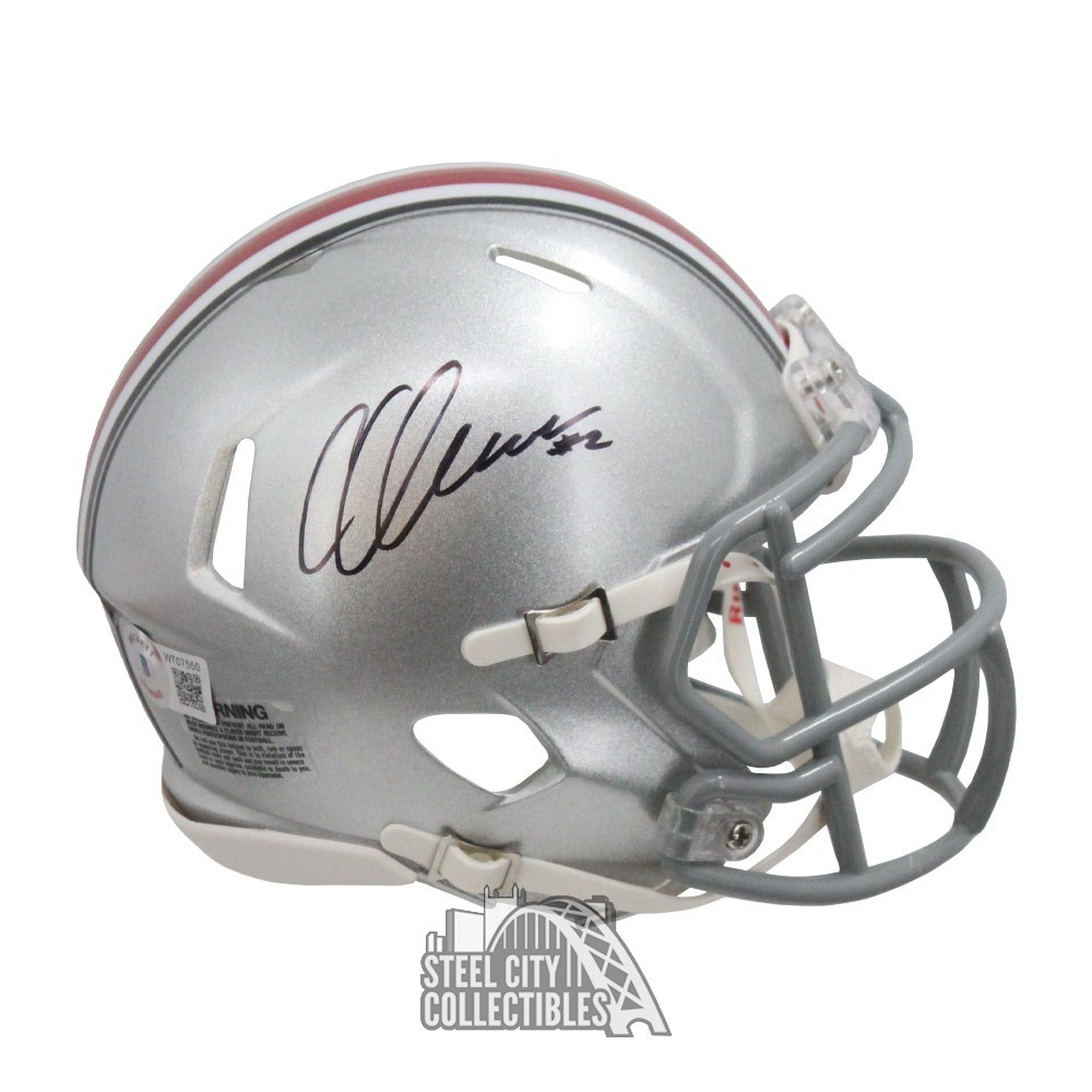 Chris Olave Autographed New Orleans Saints Flash Gray Speed Mini