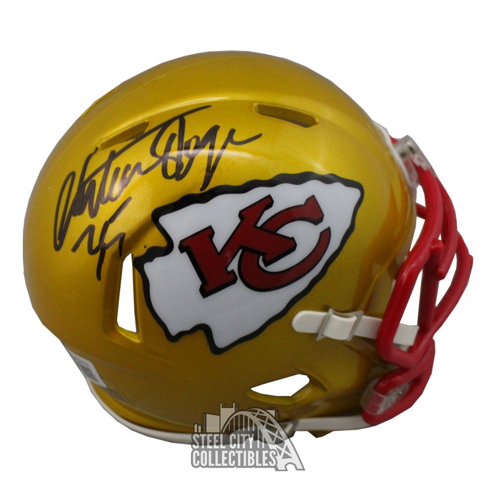 Christian Okoye Autographed Kansas City Flash Mini Football Helmet - BAS