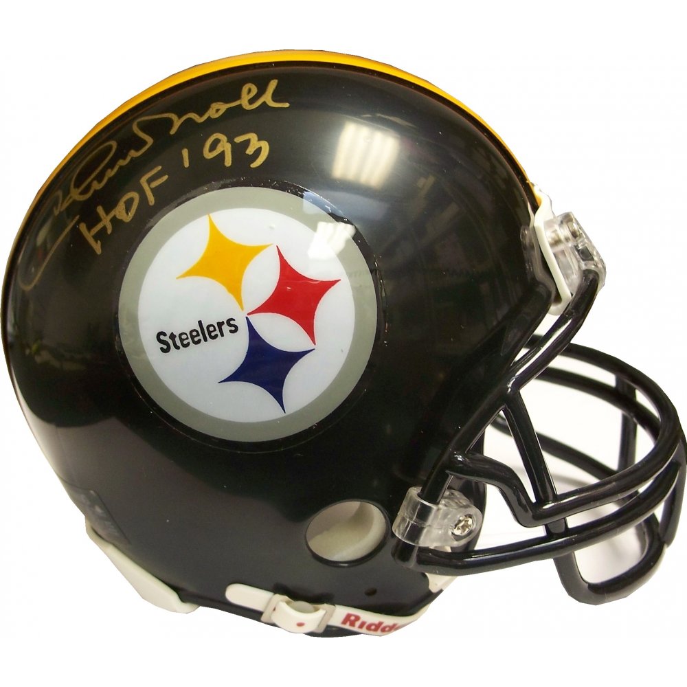 Chuck Noll Autographed Steelers Black Mini Helmet (HOF 93) - JSA COA