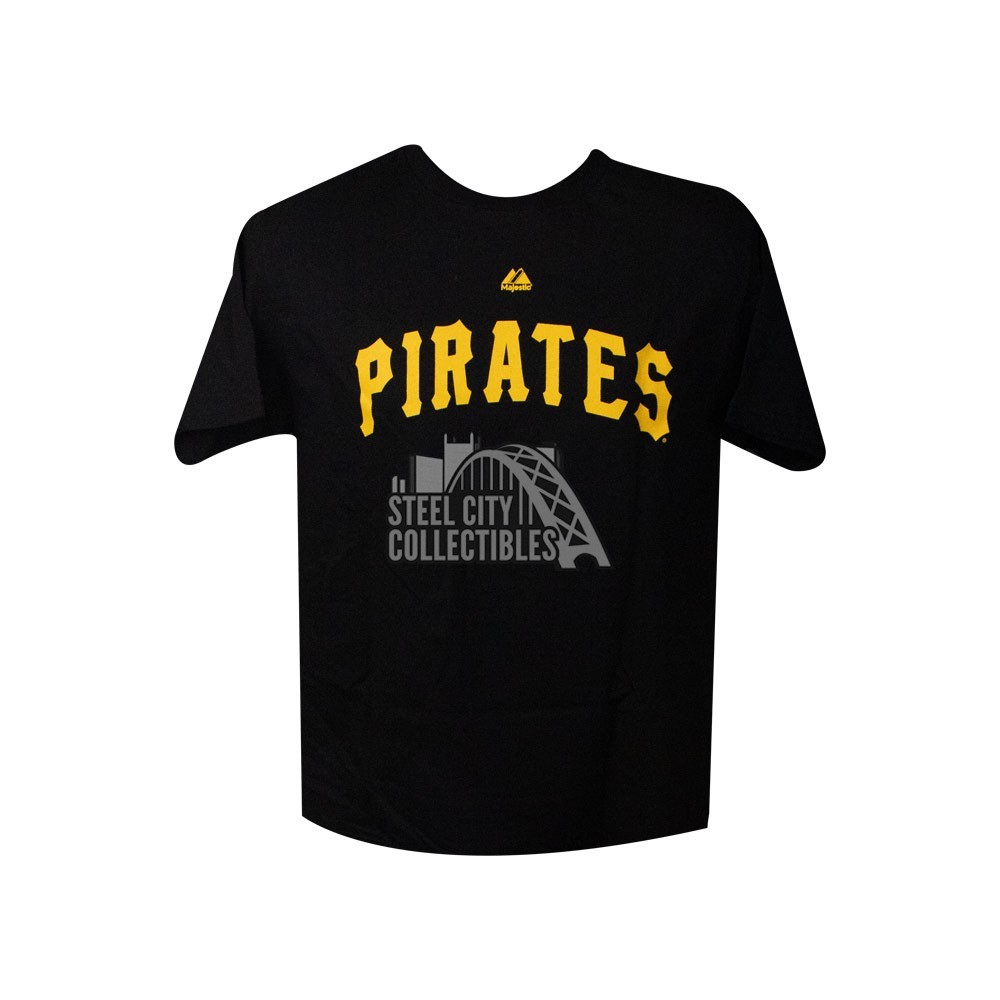 Roberto Clemente Pittsburgh Pirates Majestic Youth Black Name & Number T- shirt