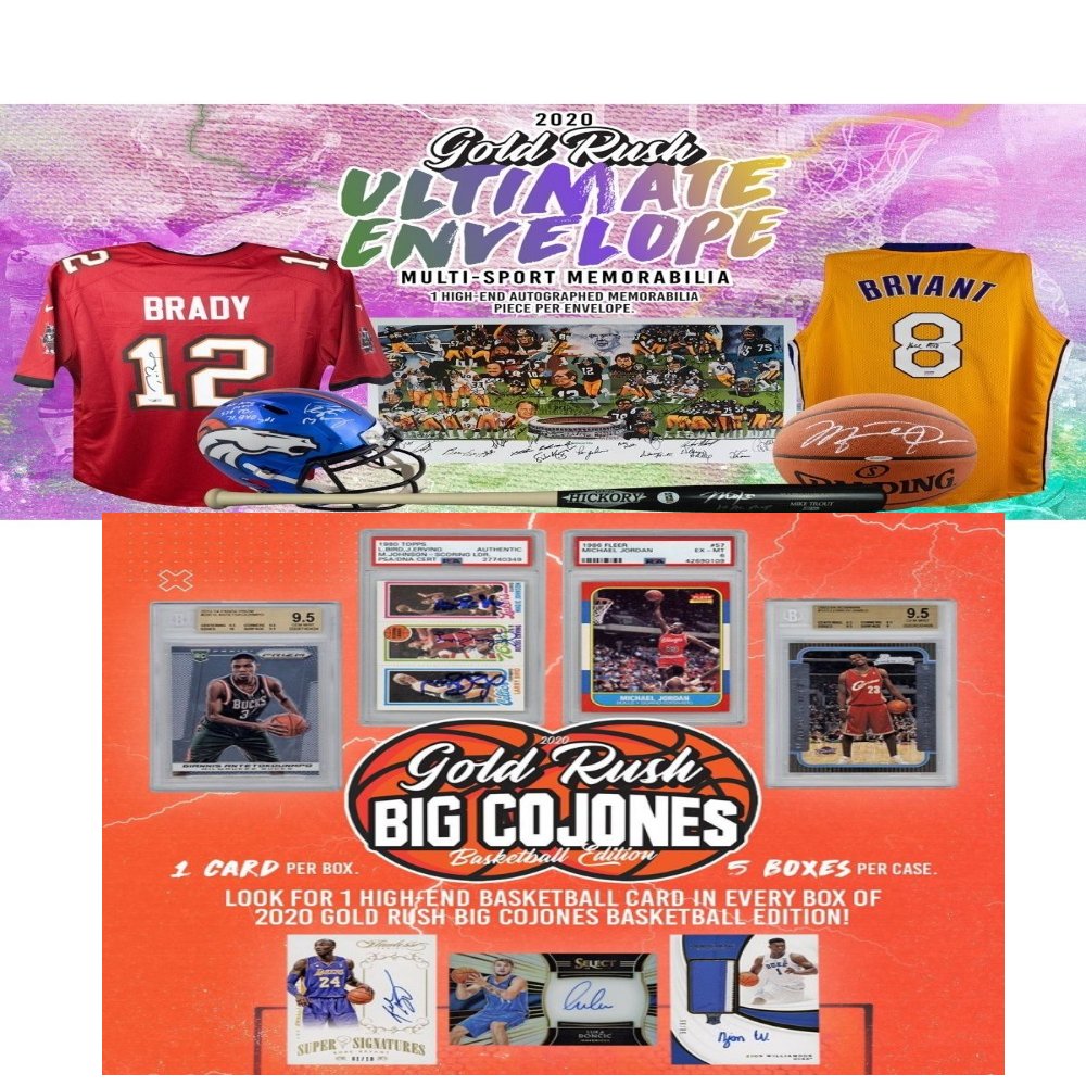 2020 Gold Rush Ultimate Envelope 5-Pack & Big Cojones 5-Box Case Hit ...