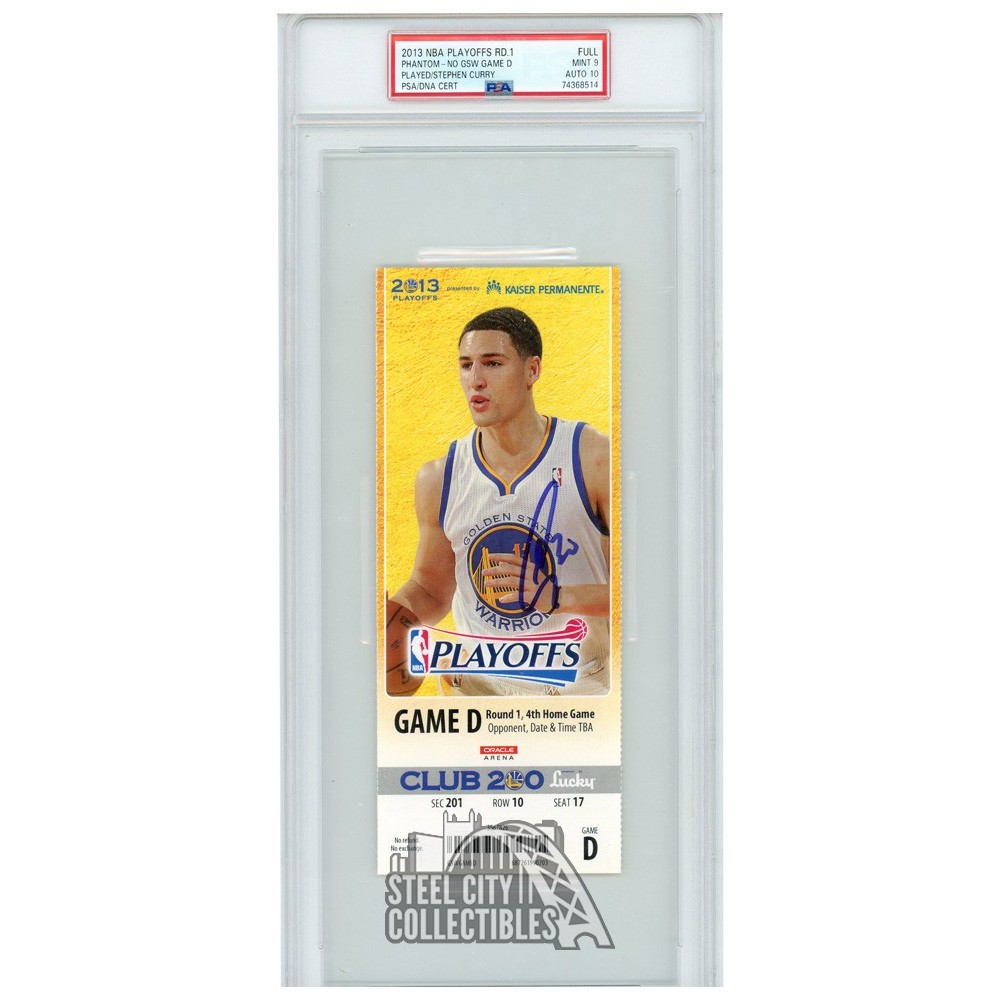 Stephen Curry Autographed 2013 NBA Playoffs Round 1 Game D Ticket
