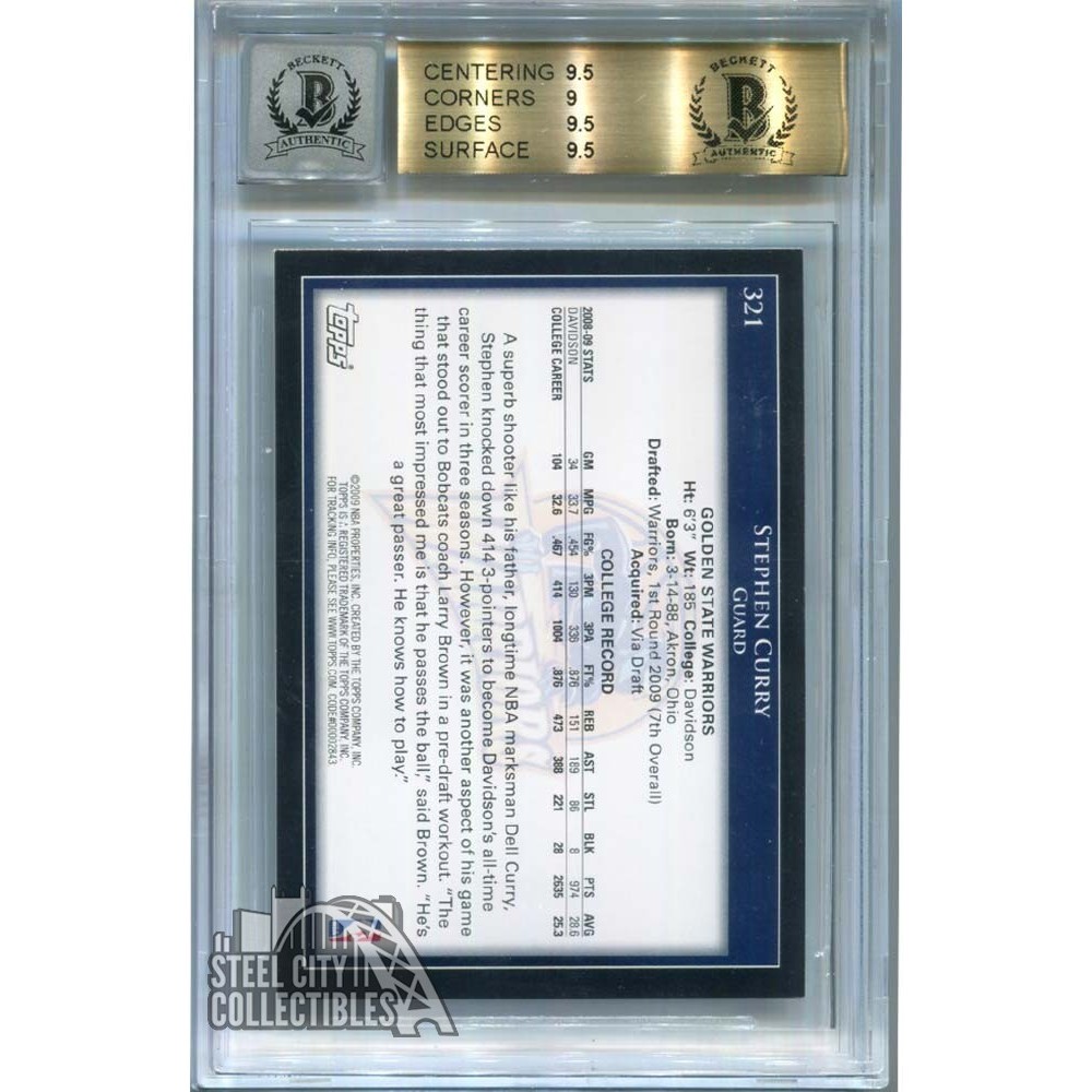 2009/10 SP Game Used Stephen Curry Rookie #/399 #133 PSA 9 (Mint)