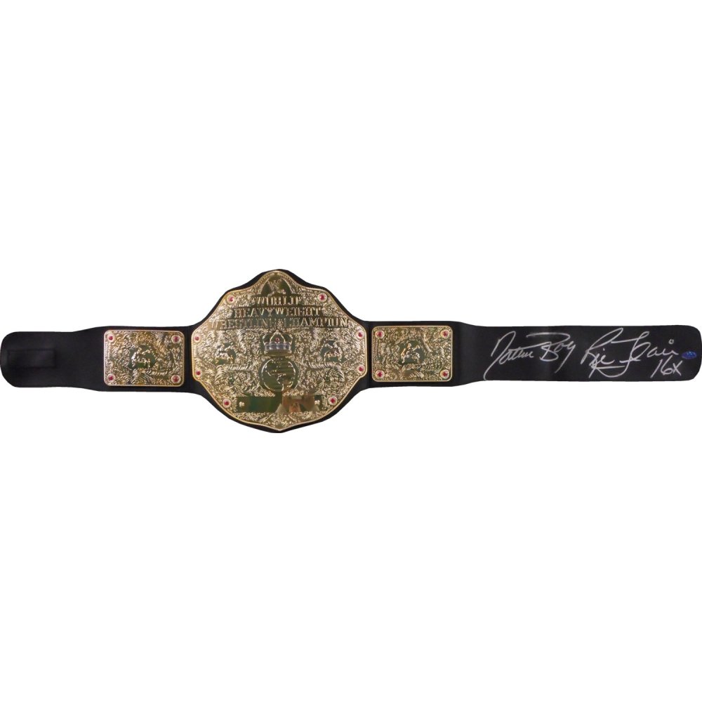 Ric Flair Autographed WWE World Heavyweight Championship Replica Belt ...