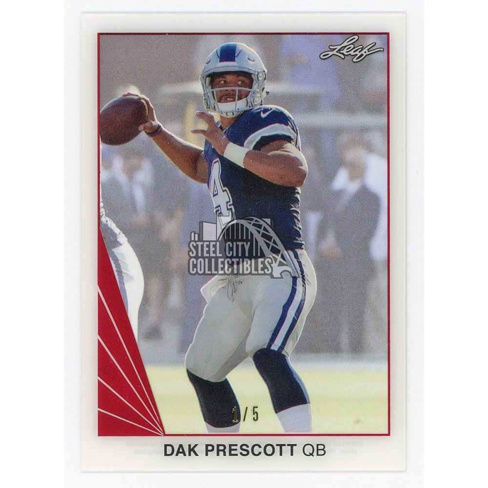 Dak Prescott 2016 Leaf Clear Red Rookie RC Card 1/5 | Steel City ...