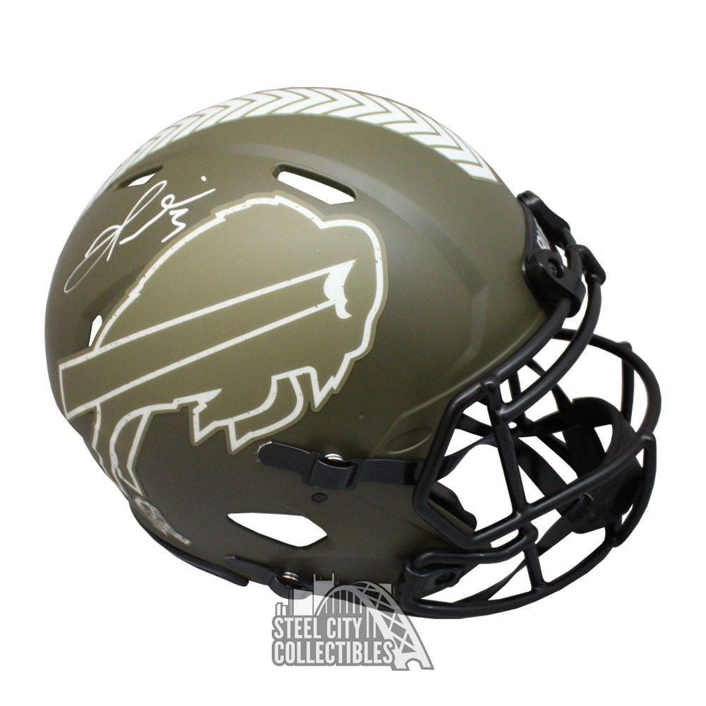 Damar Hamlin Autographed Buffalo Salute To Service Full Size Speed Authentic  Football Helmet - BAS