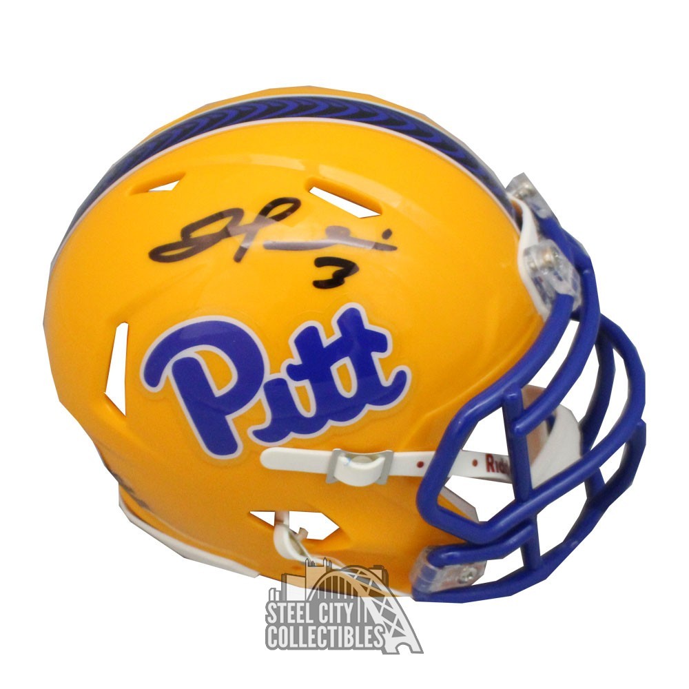 Damar Hamlin Signed Pitt Yellow Mini Speed Helmet