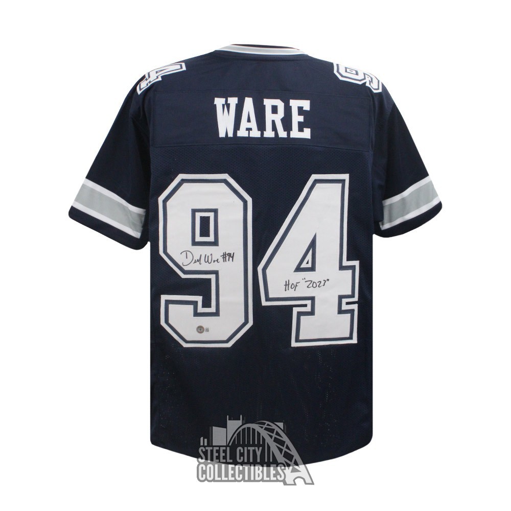 Demarcus Ware HOF 2023 Autographed Dallas Custom Navy Football Jersey - BAS