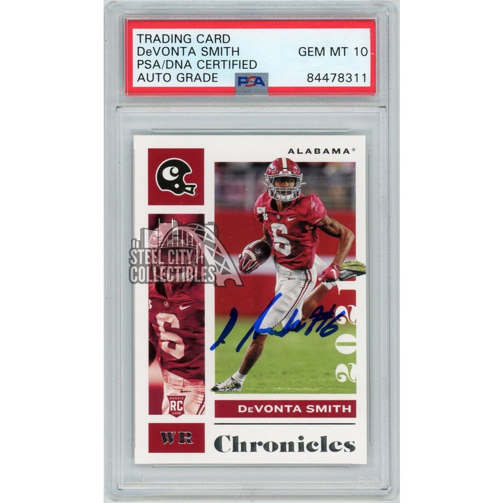 Devonta Smith Autographed Signed 2021 Panini Prizm Draft Picks Auto Rookie  Card #101 - PSA/DNA