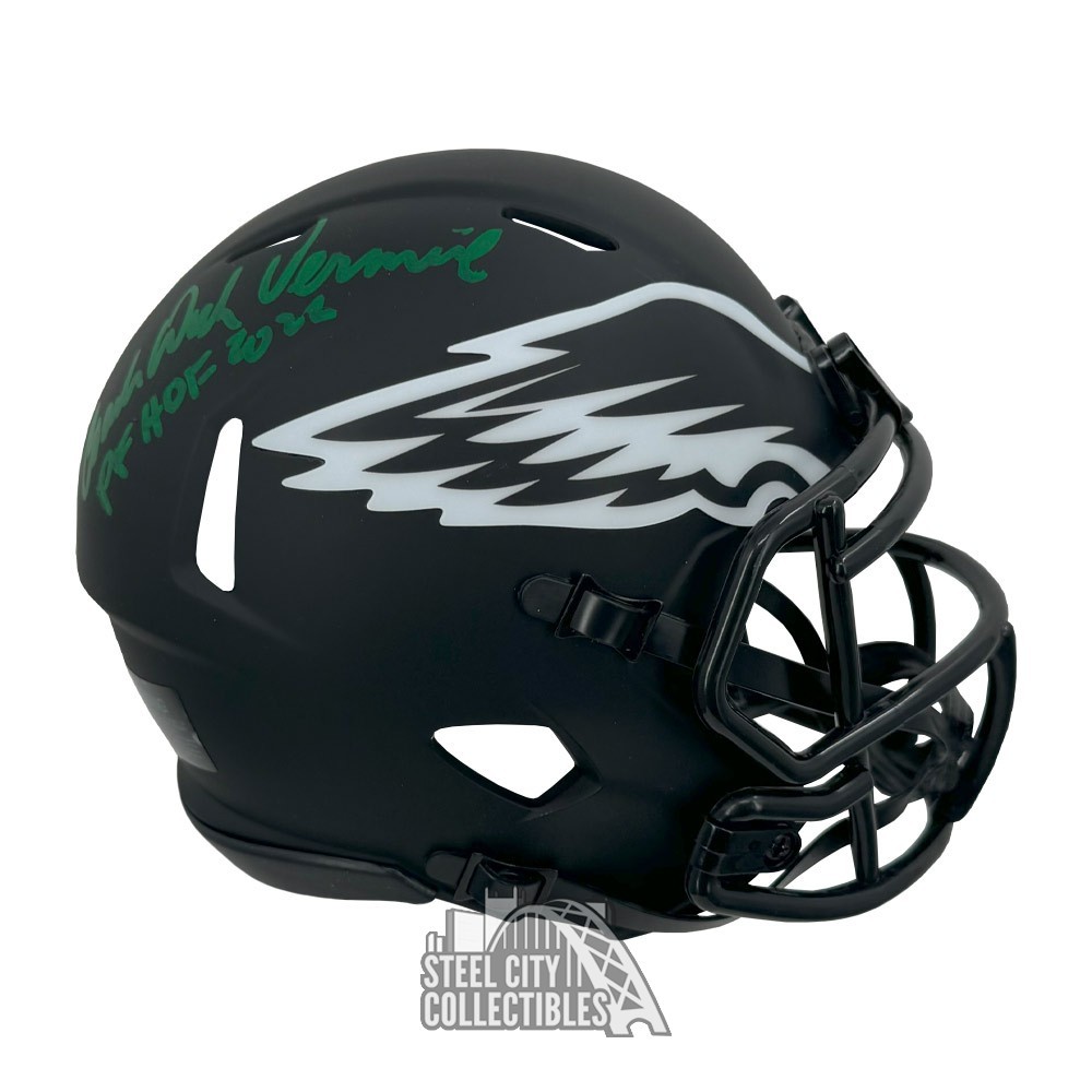 Dick Vermeil PF HOF 2022 Autographed Philadelphia Eclipse Mini Football  Helmet - BAS (Green Ink)