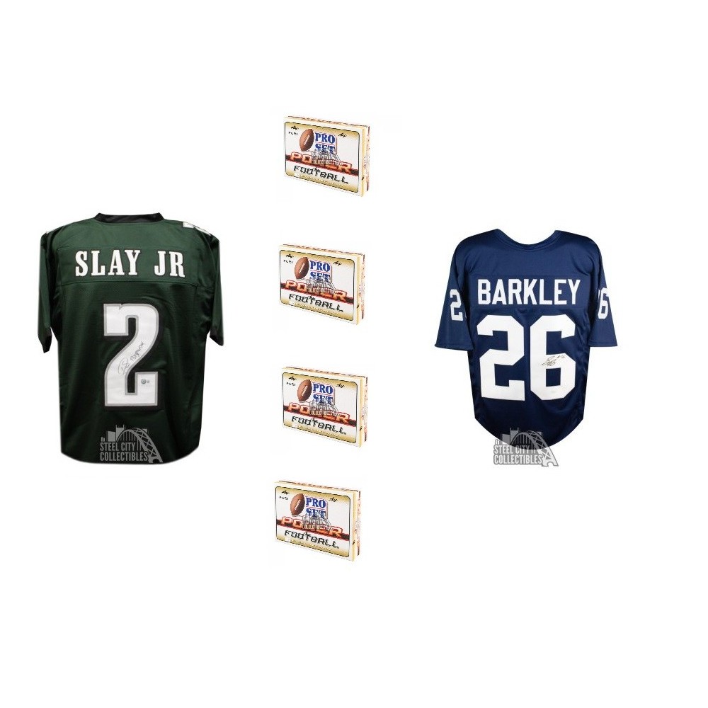 NFL DIVISIONAL ROUND PRIZE BREAK #2 - 2021 Pro Set Power Football Hobby  4-Box + Darius Slay & Saquon Barkley Signed Jerseys Random 2-Hit Group  Break #1 - Steve