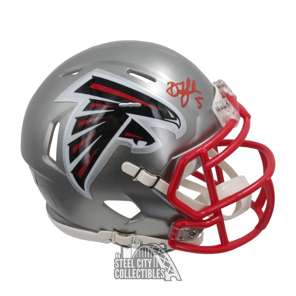 Drake London Autographed Atlanta Flash Mini Football Helmet - BAS ...