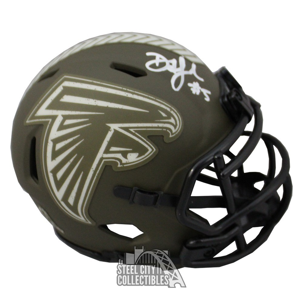 DRAKE LONDON SIGNED FALCONS SALUTE SPEED MINI HELMET - BAS