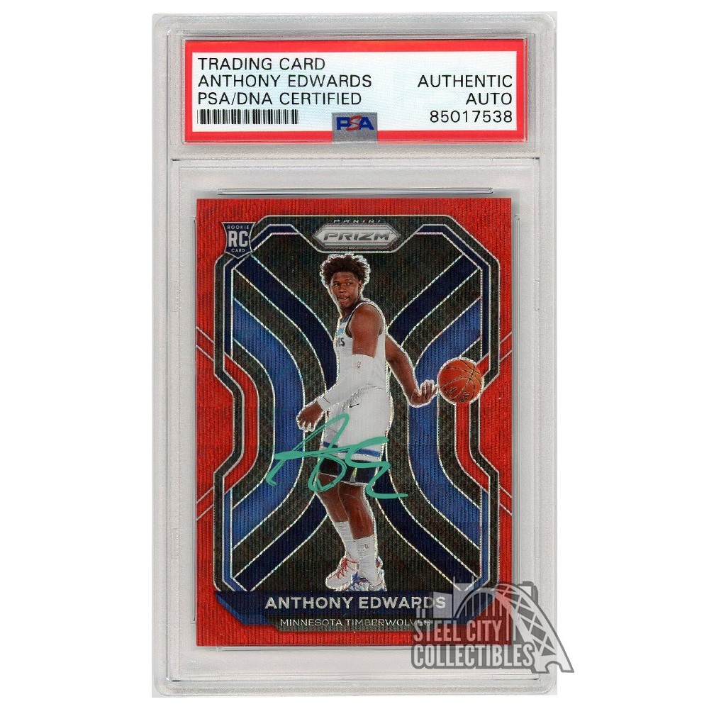 Prizm anthony edwards rookie no.258 ruby wave outlet red