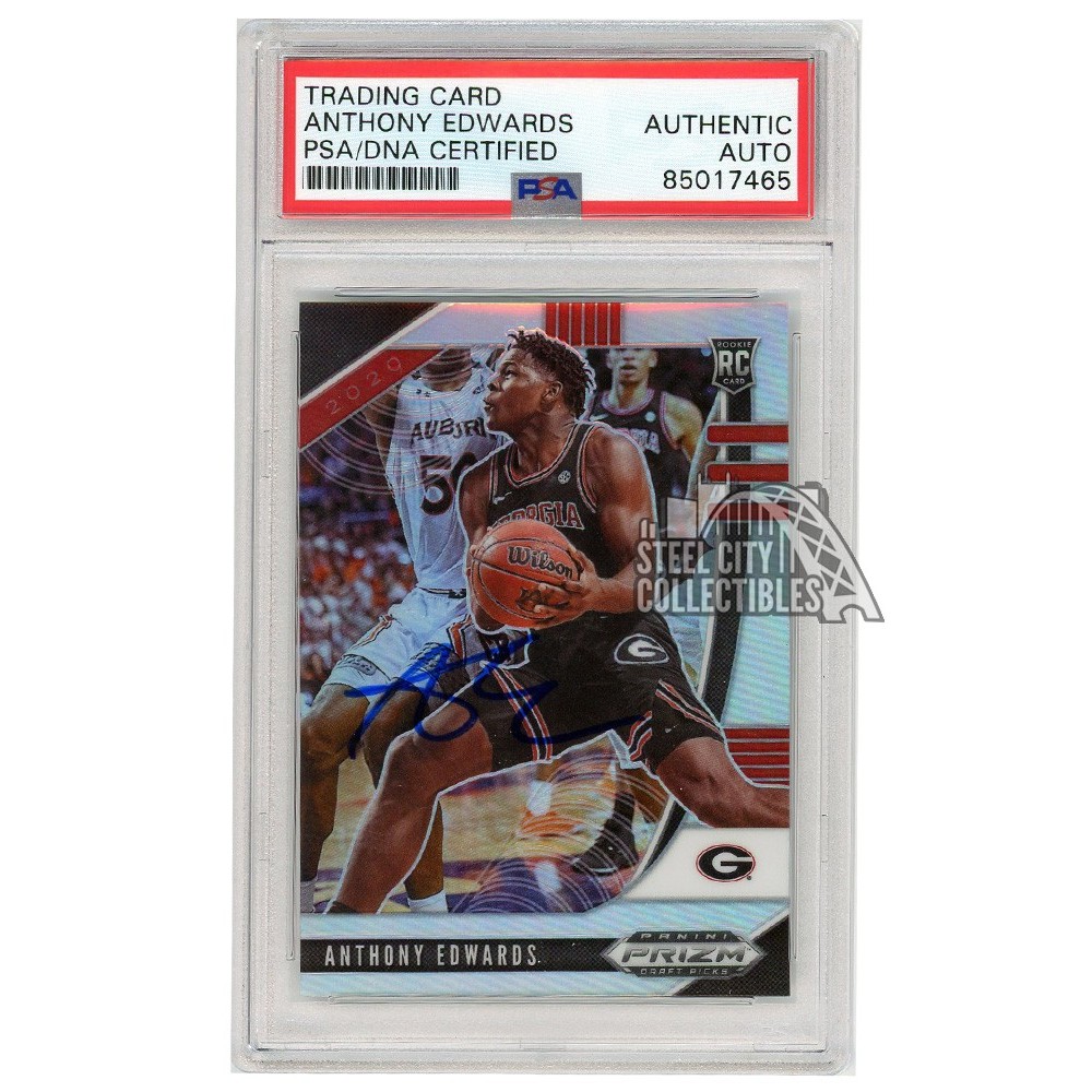 Anthony Edwards 2020-21 Panini Prizm Draft Picks Silver Autograph