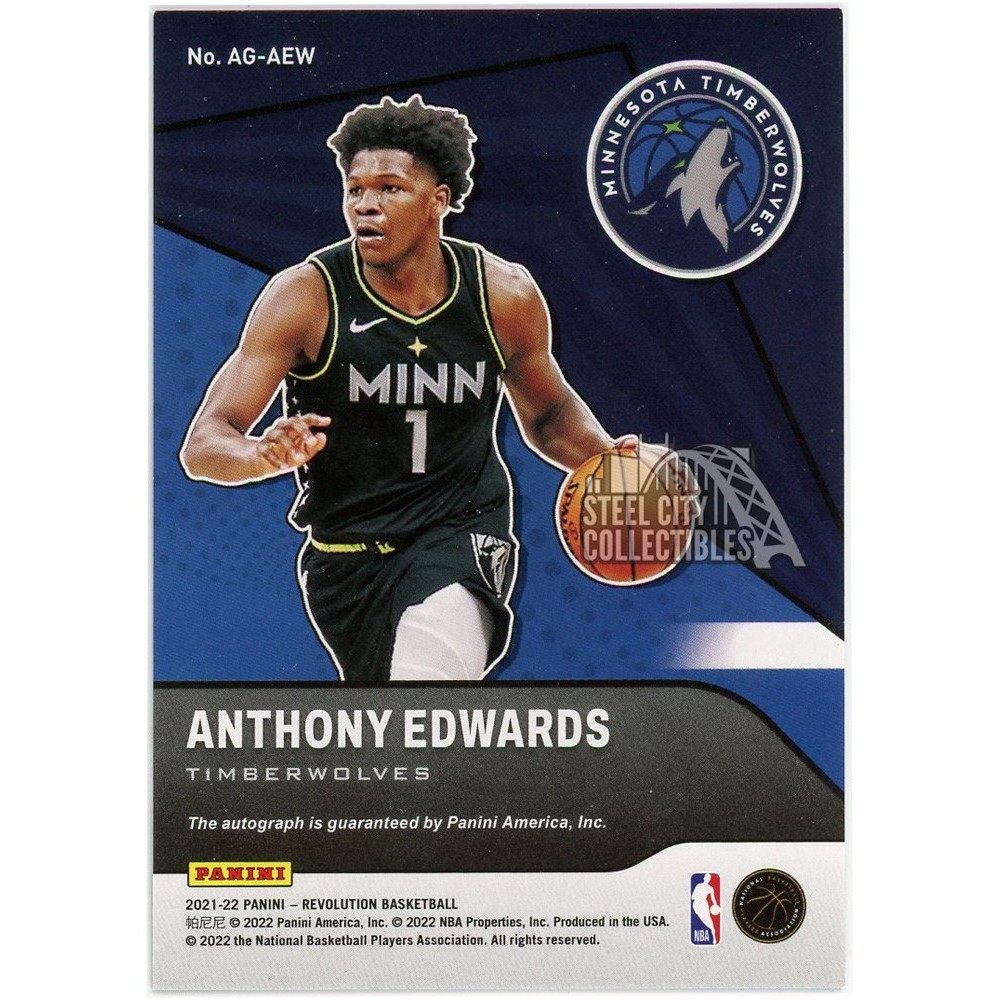 Anthony Edwards 2021-22 Panini Revolution Autograph Card #AG-AEW