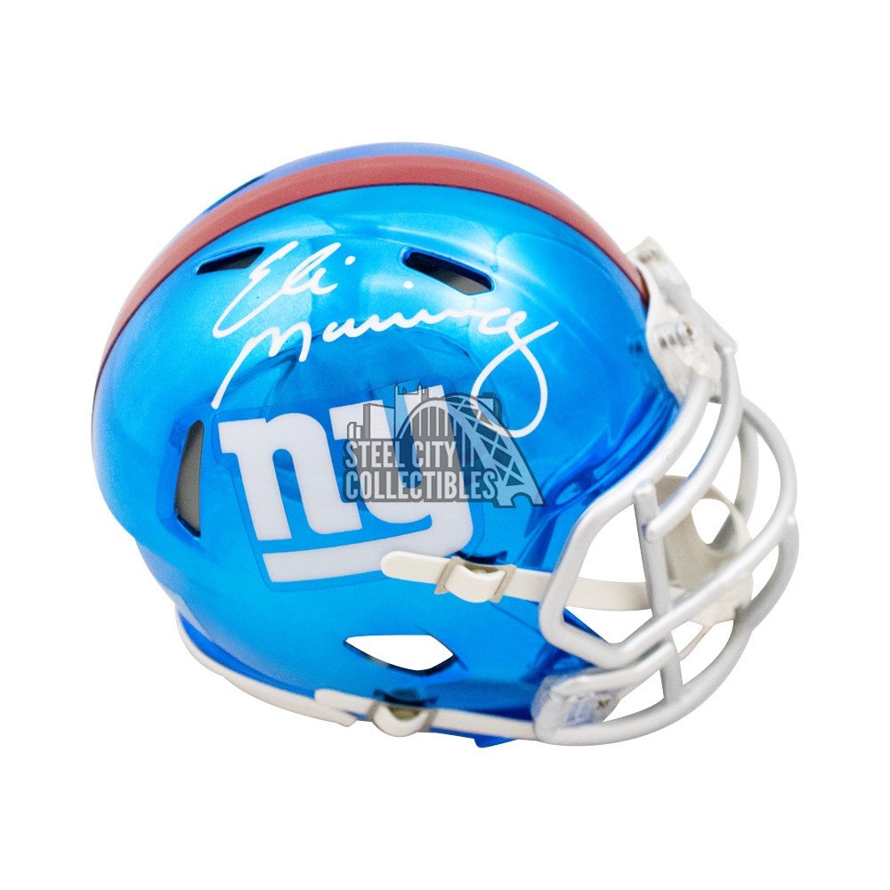 Eli Manning Autographed New York Giants Flash Mini Football Helmet -  Fanatics (White Ink)