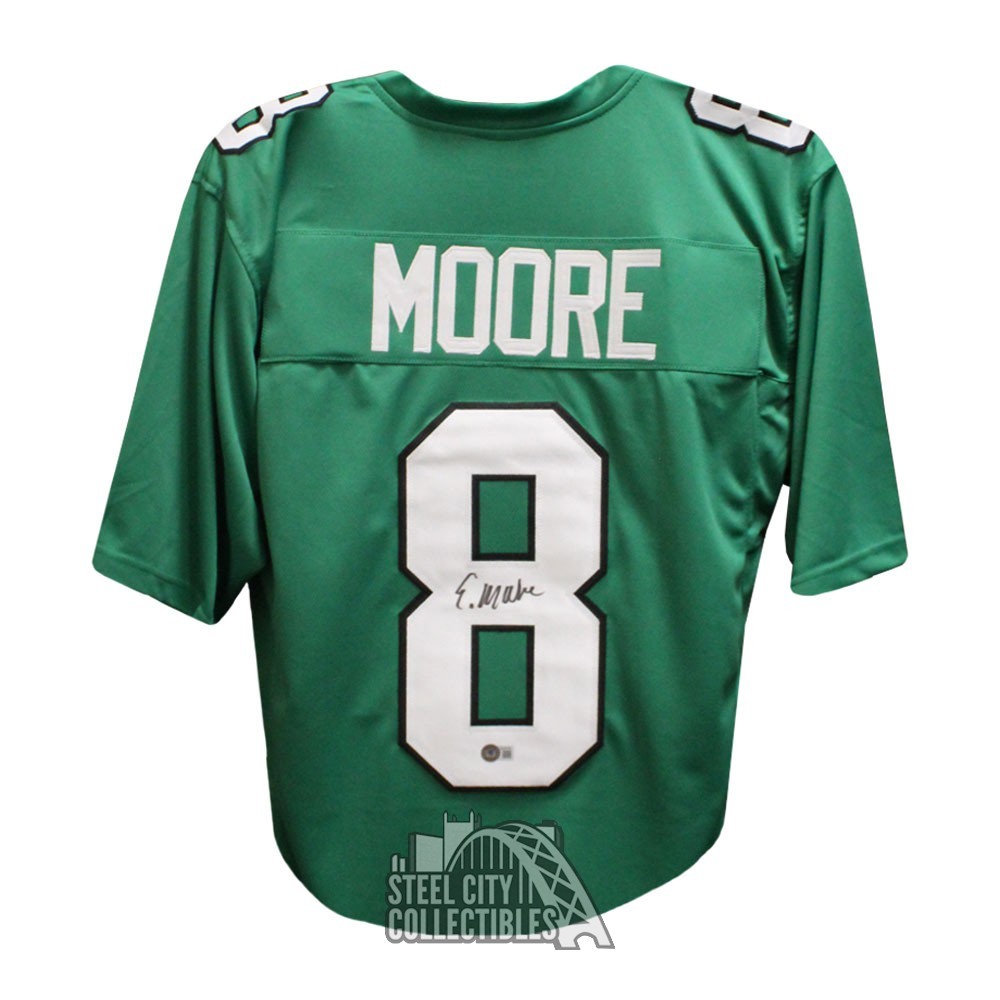 Elijah Moore Autographed New York Custom Light Green Football Jersey - BAS