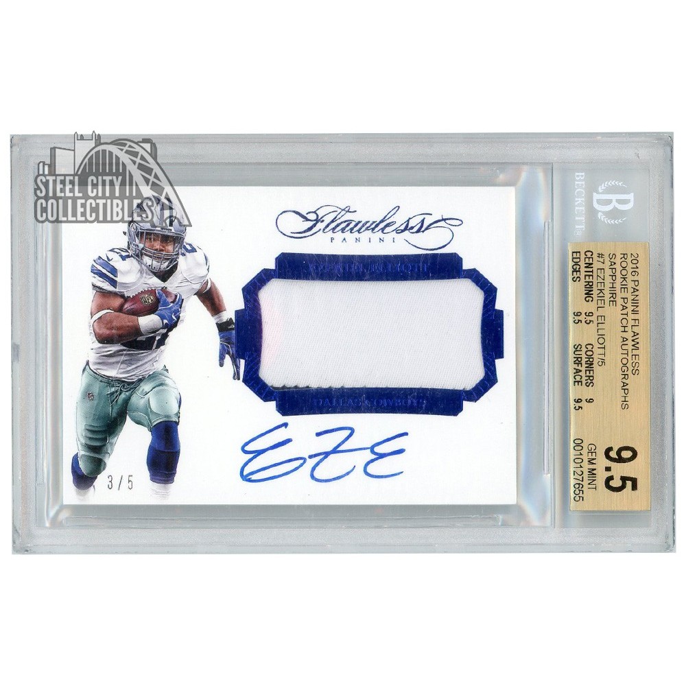 Ezekiel Elliott 2016 Panini Flawless Sapphire Rookie Patch