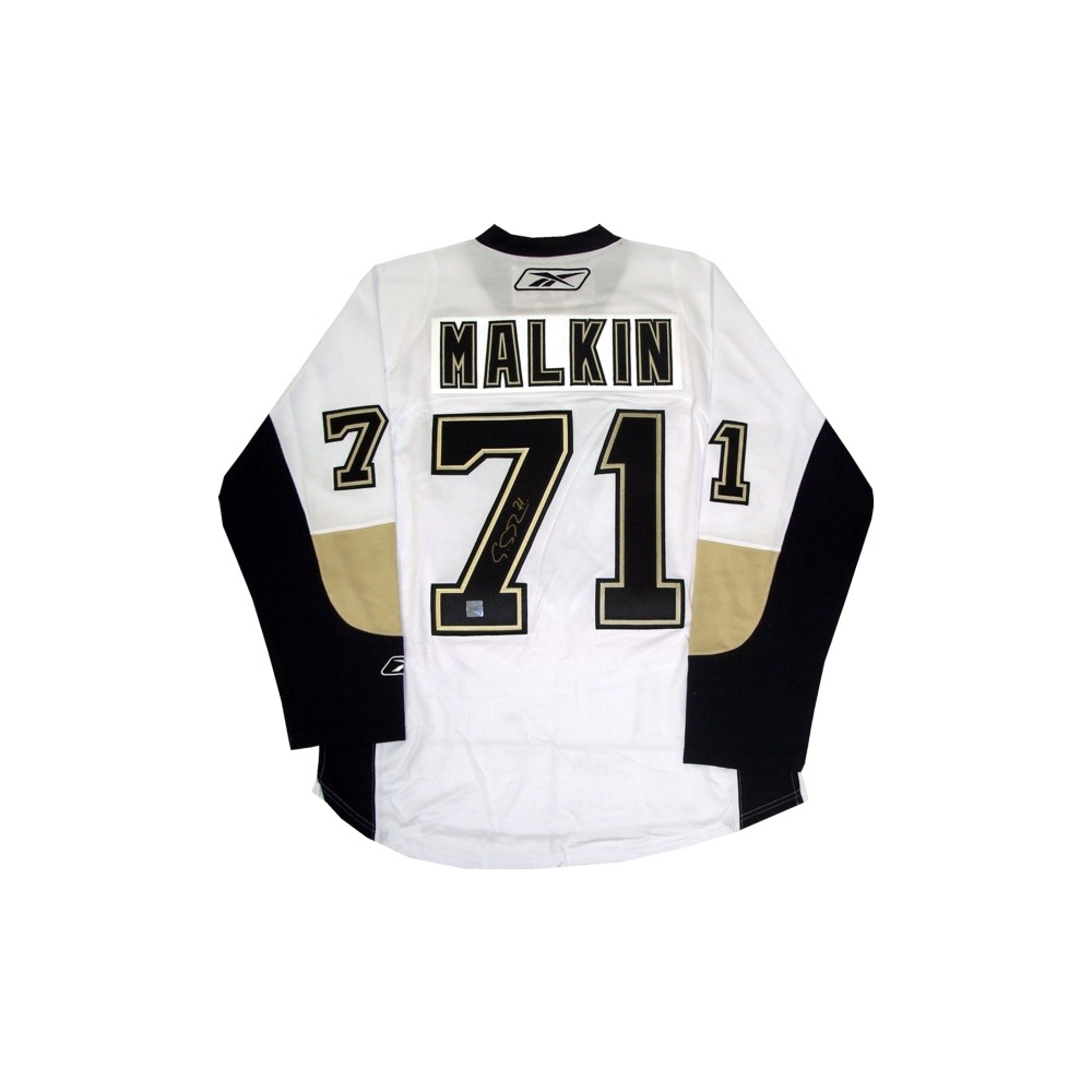 Evgeni Malkin Signed Pittsburgh Penguins White Reebok Jersey