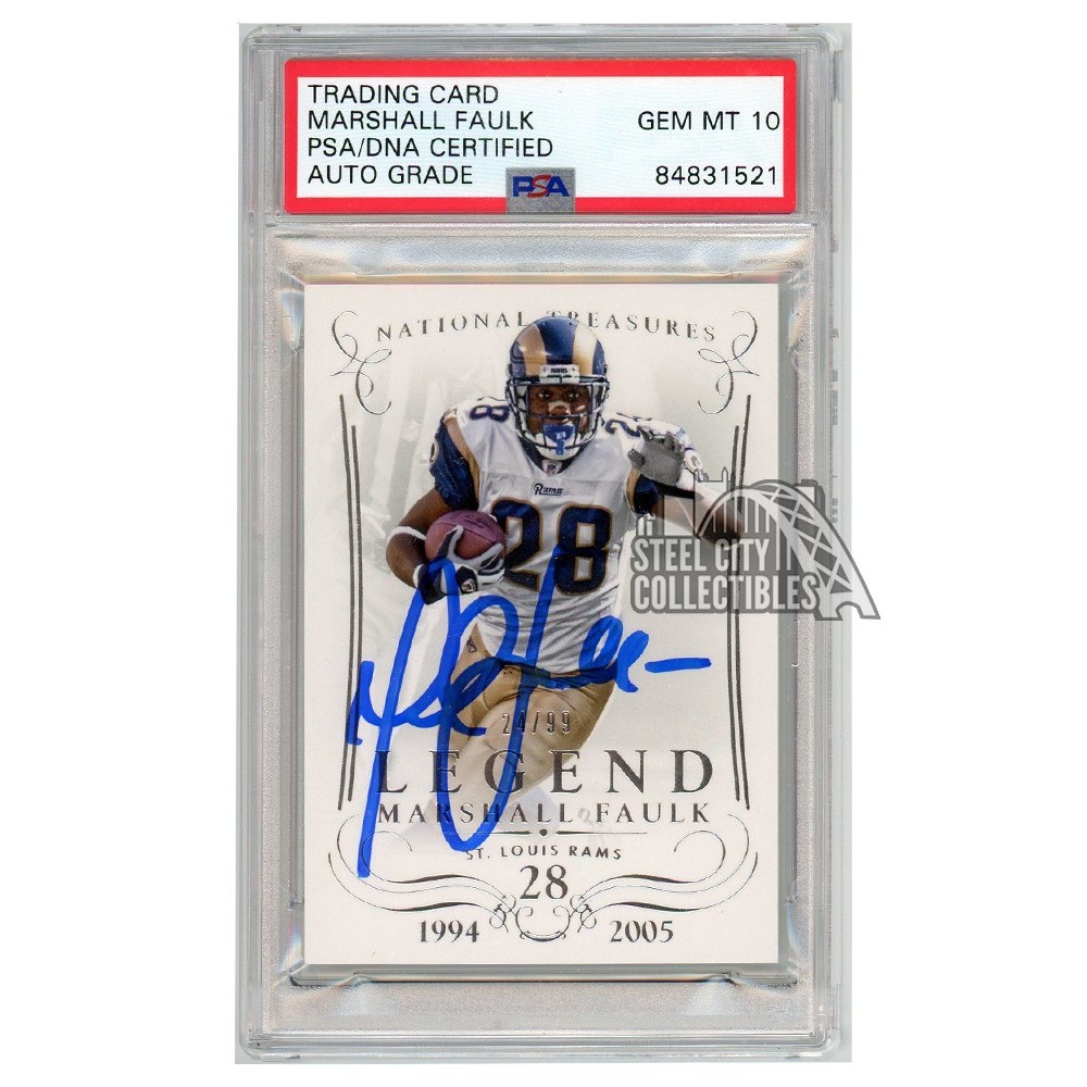 Marshall Faulk 2014 Panini National Treasures Autograph Card #134