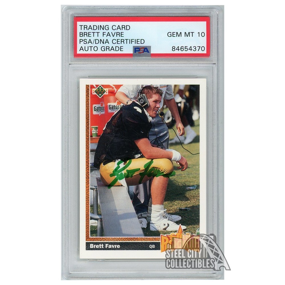 Brett Favre 1991 Fleer Ultra Draft Picks RC Autograph Card #283 PSA/DNA 10