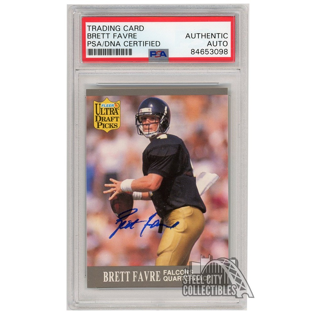 Brett Favre 1995 Bowman's Best Refractor Autograph Card #12 PSA/DNA 10