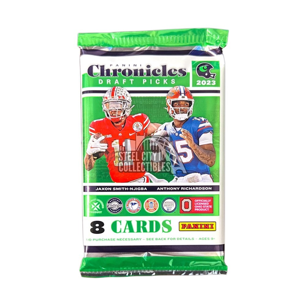 2023 PANINI CHRONICLES DRAFT PICKS FOOTBALL HOBBY PACK [746134149054] -  $35.00 : Gulf Coast Breakers, Pensacola's Florida Largest Sport Card Dealer