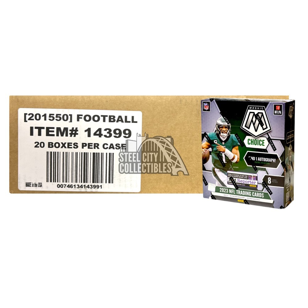 2023 Panini Mosaic Choice Football 20Box Case Steel City Collectibles