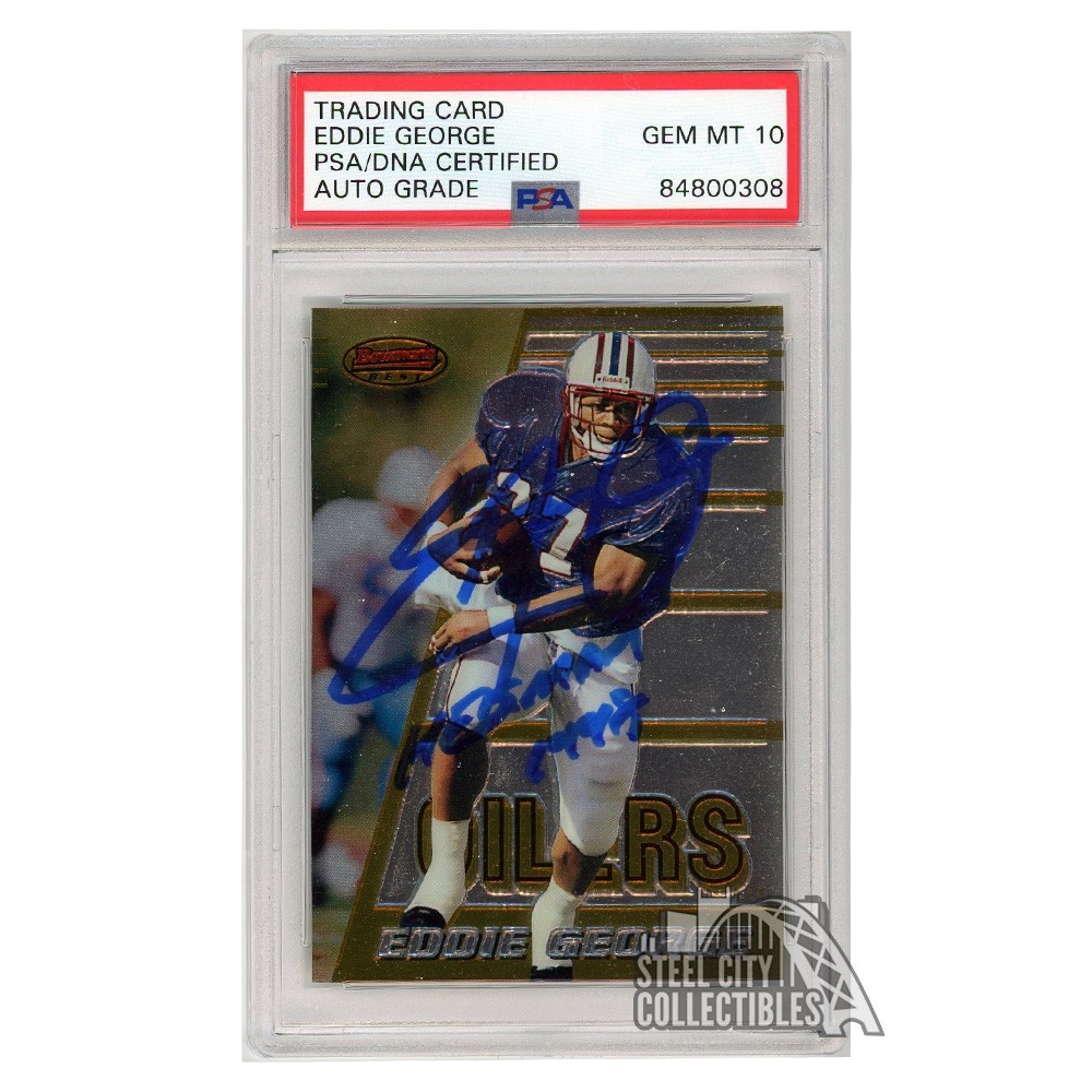 Eddie George 1996 Bowman's Best Autograph "Heisman 1995" RC Card #170 ...