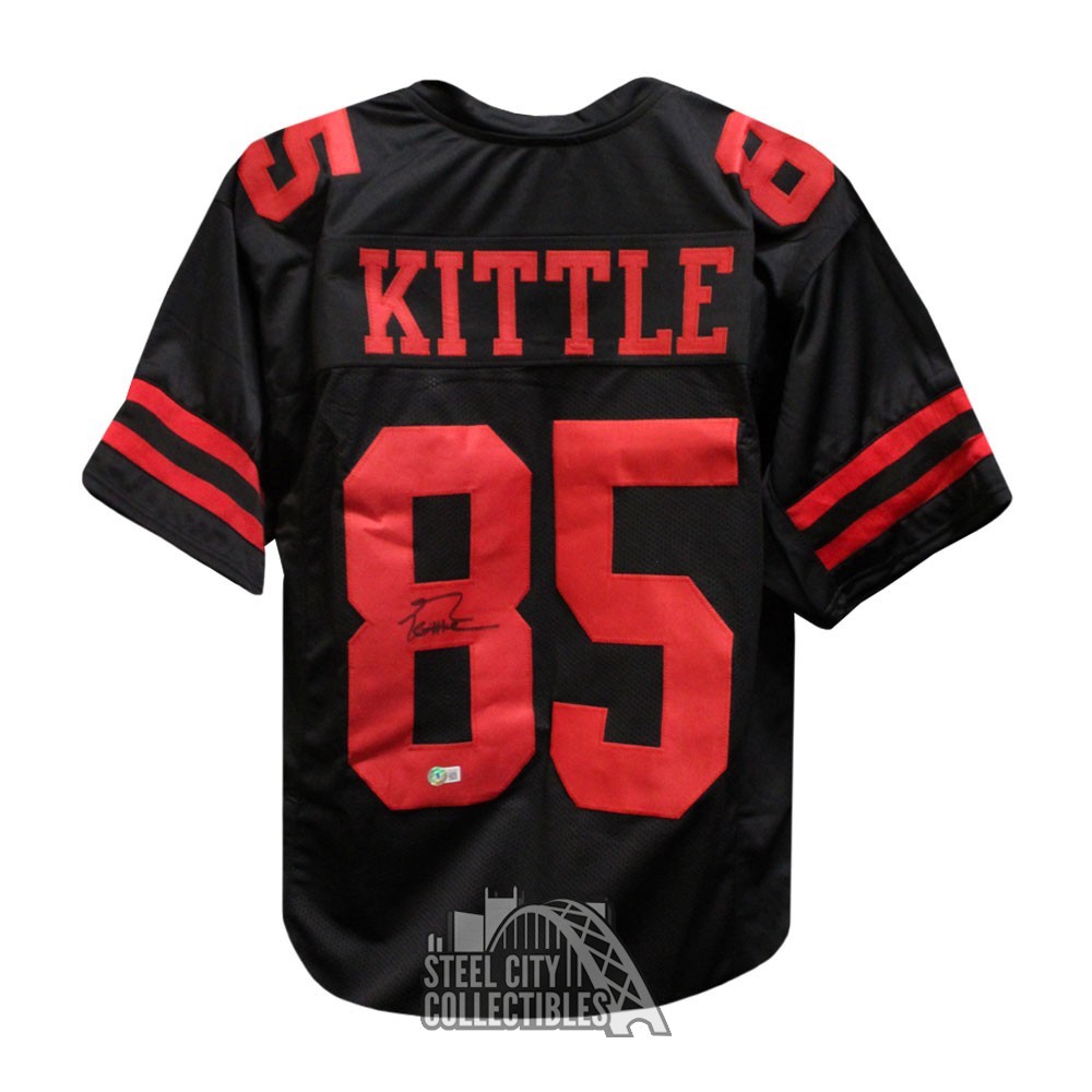 George Kittle Pro-Style Custom Stitched Black San Francisco 49ers Jersey