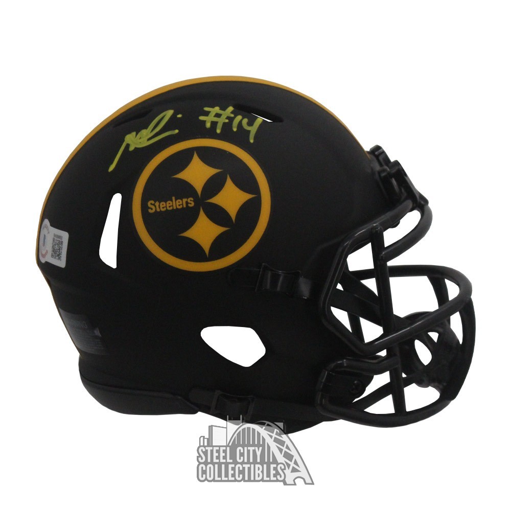 Steelers George Pickens Signed Salute To Service Speed Mini Helmet JSA