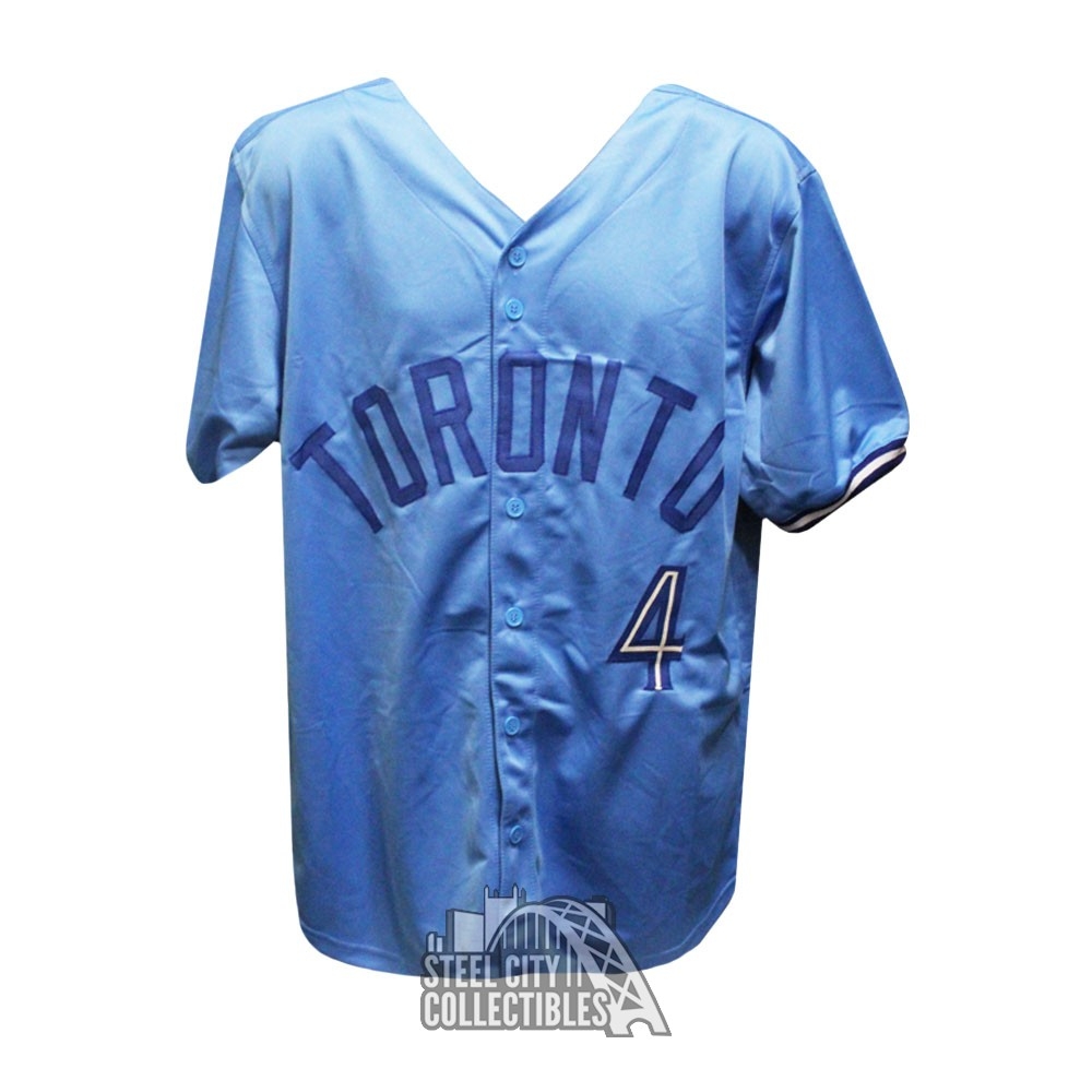 George Springer Autographed Toronto Blue Custom Baseball Jersey