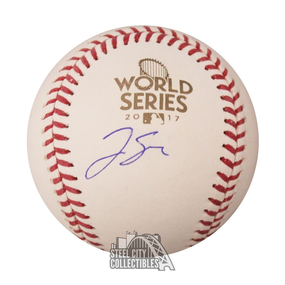 George Springer Autographed Official 2017 World Series Baseball - JSA