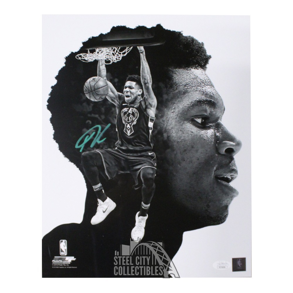 Giannis Antetokounmpo Autographed Milwaukee 2018 City Edition Custom Basketball Jersey - JSA