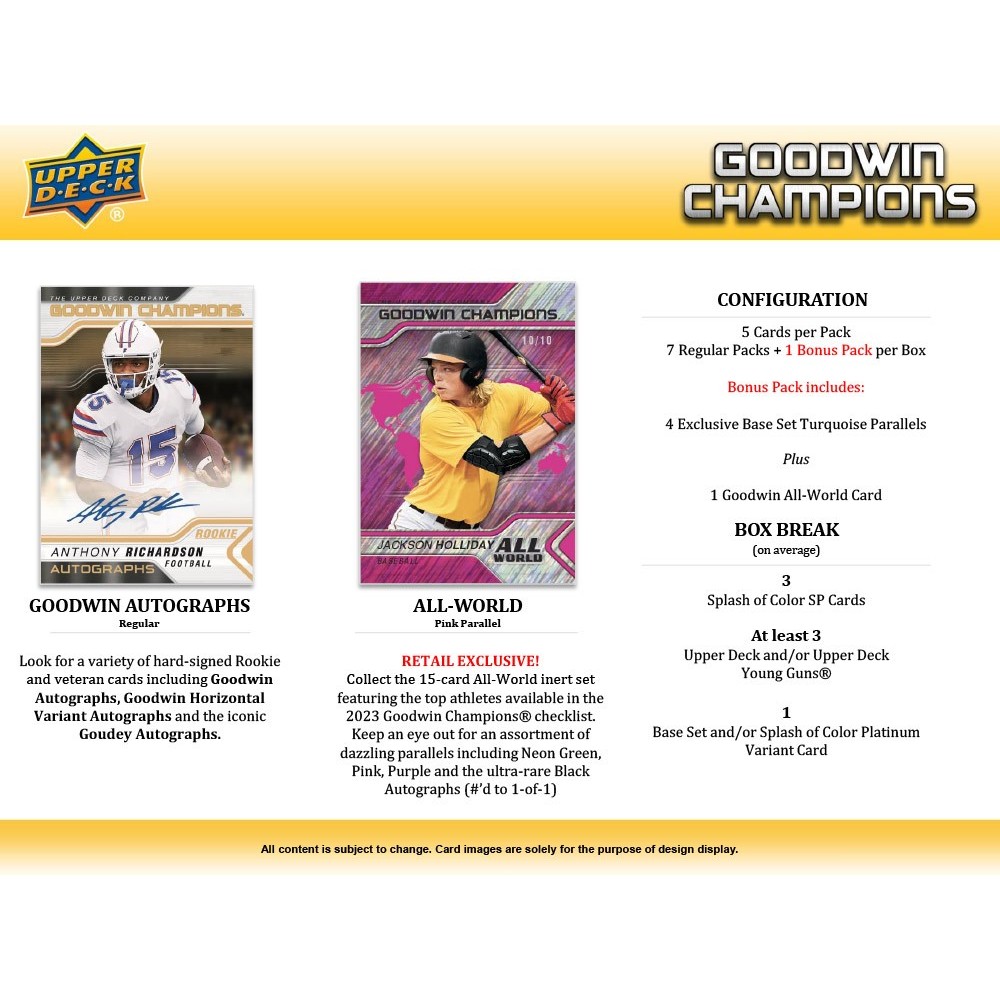 2023 Upper Deck Goodwin Champions Multi-Sport Blaster Box