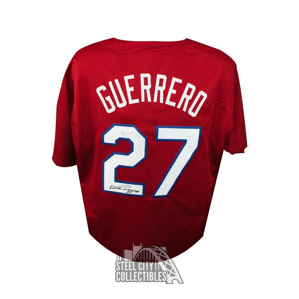 Vladimir Guerrero Autographed Montreal Expos Custom Red Baseball