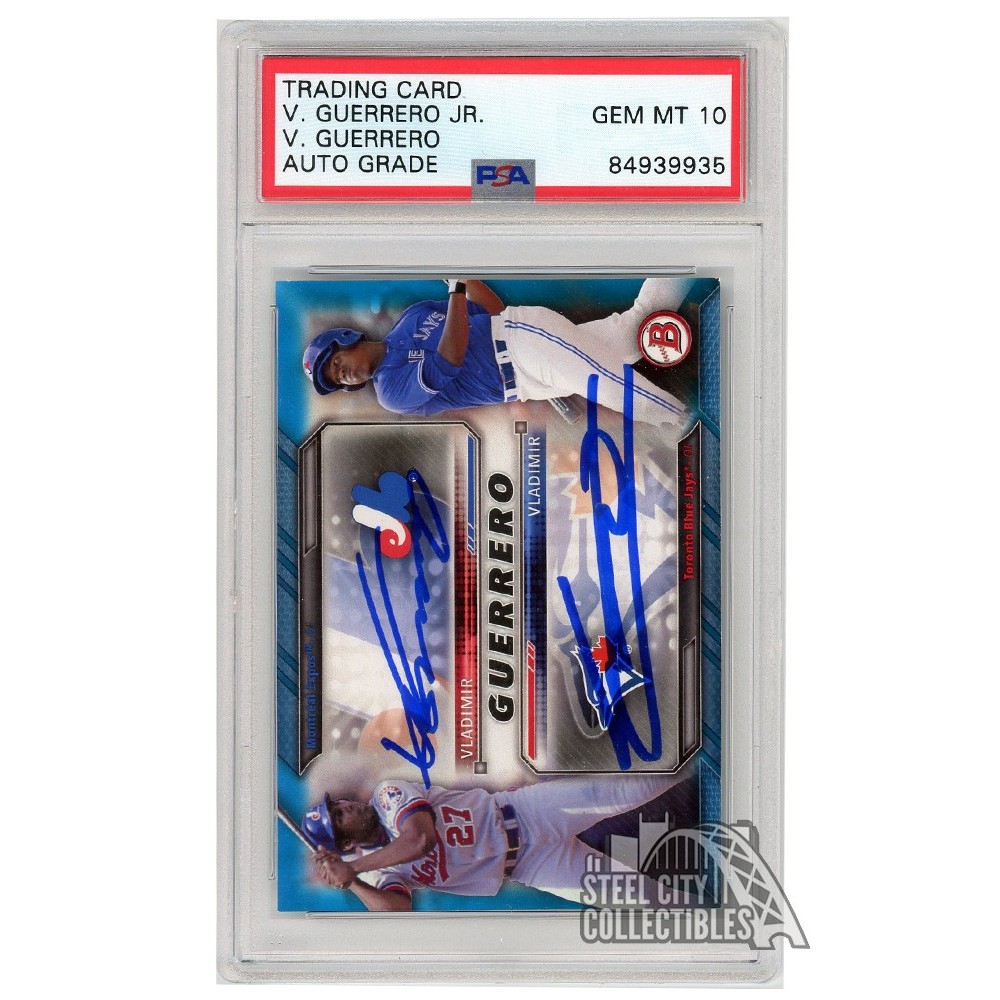 Vladimir Guerrero Vladimir Guerrero Jr 2016 Bowman Family Tree Auto Card  PSA/DNA 10